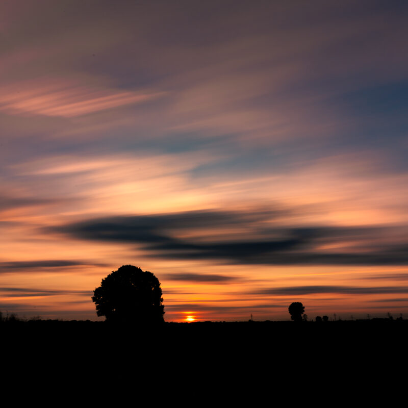 Bild zum Beitrag Sonnenuntergang im Moor langzeitbelichtet